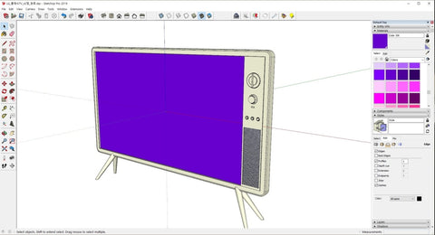 LG TV design file with Rhino3D and skp file - Digital file