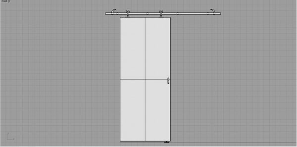 Hanger Door object 3dm and skp file